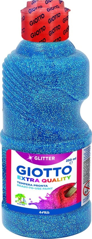 Giotto Bottle 250 Ml Glitter Paint Cyan 1 Giotto Bottle 250 Ml Glitter Paint Cyan
