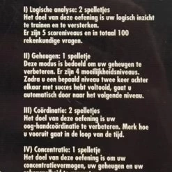 Merkloos LCD Spel Geheugen Tester - Breintrainer Reis Computerspel