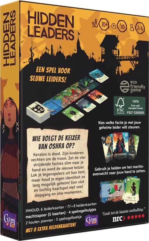 Gam'inBIZ Hidden Leaders - Bordspel Voor 2 Tot 6 Spelers - Compacte Editie 2 Gam'inBIZ Hidden Leaders - Bordspel Voor 2 Tot 6 Spelers - Compacte Editie - Afbeelding 2