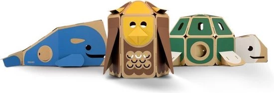 Hulky Play Hulki Walvis Blauw - Speelhuisje Van Sterk En Duurzaam Karton 3 Hulky Play Hulki Walvis Blauw - Speelhuisje Van Sterk En Duurzaam Karton - Afbeelding 3