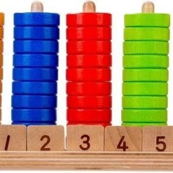 Engelhart Education Sorteerbord Telraam Van Rubberhout, Afm. 22 X 7 Cm