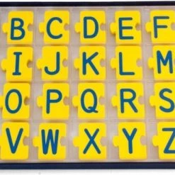 Miniland Leerpuzzel Abc-Alphabet Puzzle Geel/blauw 168 Stukjes