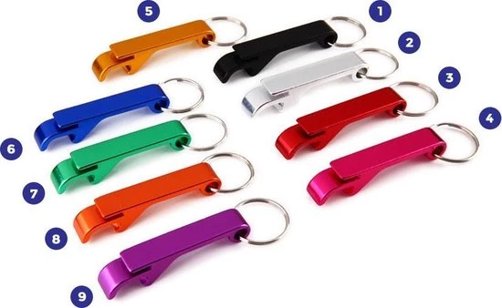 Wood, Tools & Deco Set Van 10 Metalen Flesopeners, Kleur 8: Donker Oranje 1 Wood, Tools & Deco Set Van 10 Metalen Flesopeners, Kleur 8: Donker Oranje