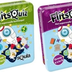 Spellenbundel - Squla - 2 Stuks - Flitsquiz Groep 1 T/m 3 - 6 T/m 8 - Kaartspel