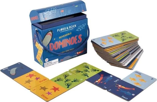 Floss & Rock Domino Tweezijdig Oceaan - 13 X 13 Cm 1 Floss & Rock Domino Tweezijdig Oceaan - 13 X 13 Cm