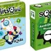Educatieve Spellenbundel -Squla-2 Stuks- Flitsquiz Groep 1 2 3& Aardrijkskunde Kaartspel (Groep 7&8)
