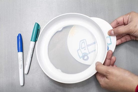 Prince Lionheart CreATE PLATE | Educatief Spel | Complete Set: 1 Bord, 1 Droog Uitwisbare Inzet, 1 Droog Uitwisbare Marker | Herbruikbaar - Wit 2 Prince Lionheart CreATE PLATE | Educatief Spel | Complete Set: 1 Bord, 1 Droog Uitwisbare Inzet, 1 Droog Uitwisbare Marker | Herbruikbaar - Wit - Afbeelding 2