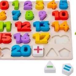 Engelhart Education Number Puzzle 30 X 30 Cm Color Rubber Wood Plate