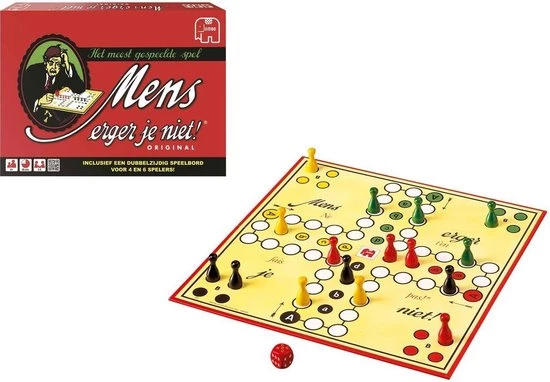 Gezelschapsspel - Mens Erger Je Niet! & Jenga - 2 Stuks 1 Gezelschapsspel - Mens Erger Je Niet! & Jenga - 2 Stuks