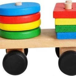 Iso Trade Sinterklaas Schoencadeau Educatief Houten Kleurrijke Speelgoed Trein Met Blokken Is Een Vrolijk Stapelspeelgoed Dat Elke Peuter Zal Aanspreken. -leerzame-spellen Winkel 550x390 1