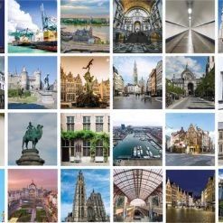 Huurdies Cadeautip! Antwerpen Memory Spel - Antwerpen Spel - Steden Spel - Memory Spel Antwerpen - Memory Spel - 70 Kaarten - Schoencadeautjes Sinterklaas