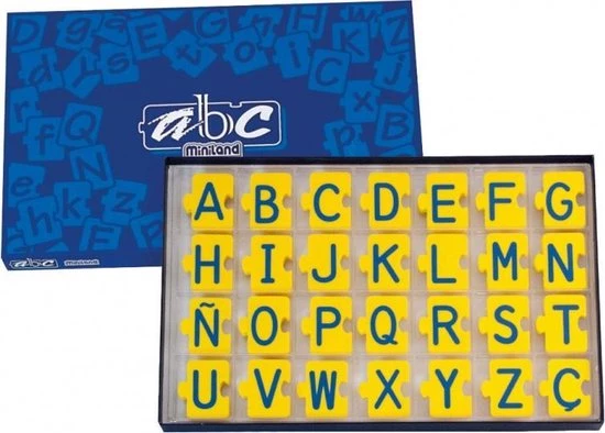 Miniland Leerpuzzel Abc-Alphabet Puzzle Geel/blauw 168 Stukjes 2 Miniland Leerpuzzel Abc-Alphabet Puzzle Geel/blauw 168 Stukjes - Afbeelding 2