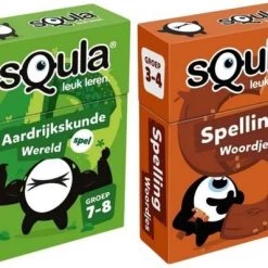 Spellenbundel - Squla - 2 Stuks - Groep 3-4 & 7-8 - Aardrijkskunde & Spelling