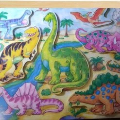 ThimbleToys Puzzel Dino Met Houten Stukken