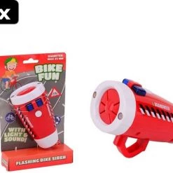 Basic 2x Bike Fun Brandweer Fietssirene Met Licht En Geluid