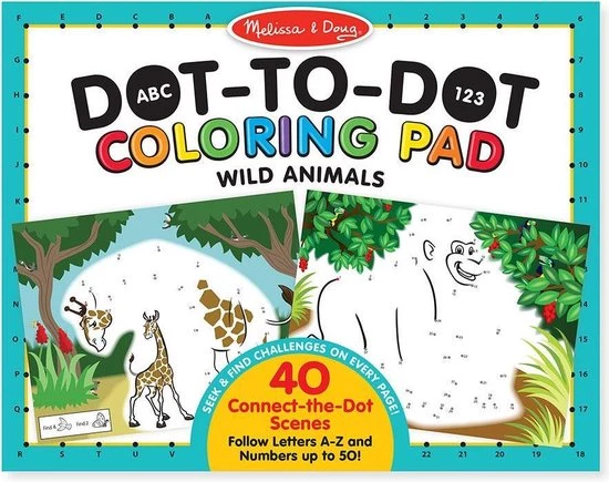 Melissa & Doug Dot-to-Dot Colouring Pad - Wild Animals 1 Melissa & Doug Dot-to-Dot Colouring Pad - Wild Animals