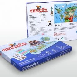 Fun Explore The World Game + Children's World Map Unik Play / Geografika
