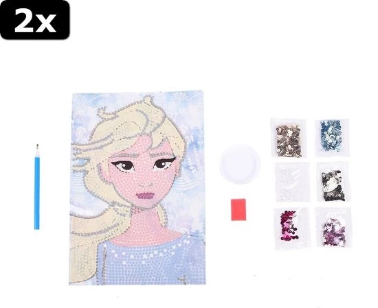 2x Disney Frozen 2 Pailletten Kunst 1 2x Disney Frozen 2 Pailletten Kunst