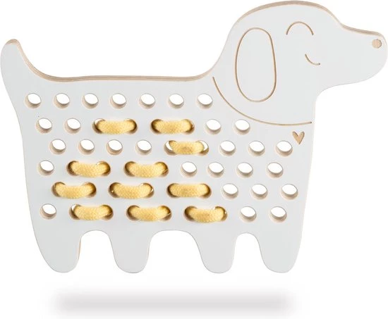 Milan Toys Inrijgplank Hout | Charlie De Hond | Educatief Montessori Speelgoed | Milintoys | Thuismusje 3 Milan Toys Inrijgplank Hout | Charlie De Hond | Educatief Montessori Speelgoed | Milintoys | Thuismusje - Afbeelding 3