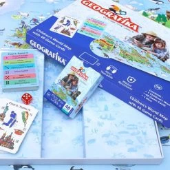 Fun Explore The World Game + Children's World Map Unik Play / Geografika -leerzame-spellen Winkel 550x458 12