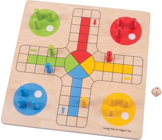Bigjigs Ludo - Traditionele Versie 3 Bigjigs Ludo - Traditionele Versie - Afbeelding 3