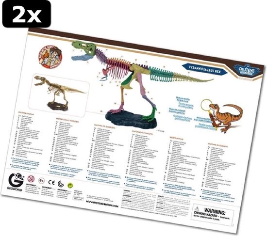 Geoworld 2x Paleo Expeditions - Tyrannosaurus Rex 4 Geoworld 2x Paleo Expeditions - Tyrannosaurus Rex - Afbeelding 4