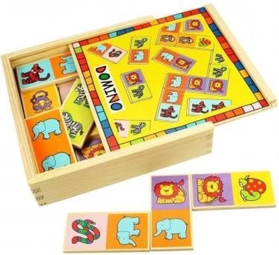 BIGJIGS Spel - Domino - Dieren 2 BIGJIGS Spel - Domino - Dieren - Afbeelding 2