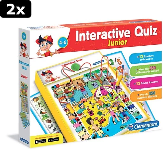 2x Clementoni Interactieve Quiz Junior 4-6 Jaar 1 2x Clementoni Interactieve Quiz Junior 4-6 Jaar