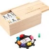 Engelhart Dominospel Mexican Train Hout Naturel/wit 101-delig