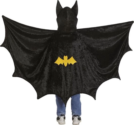Great Pretenders Hooded Bat Cape Black / 4-6 Years 2 Great Pretenders Hooded Bat Cape Black / 4-6 Years - Afbeelding 2