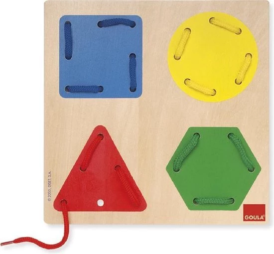 Rijgspel Geometrische Vormen - Goula 3 Rijgspel Geometrische Vormen - Goula - Afbeelding 3