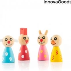 HOUTEN TAFELSET MET DIEREN PAKE INNOVAGOODS 18 ONDERDELEN -leerzame-spellen Winkel 550x521 3