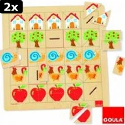 2x Goula Heltenpuzzel Hout