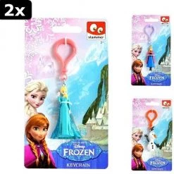 Slammer 2x Disney Frozen 3D Sleutelhanger Assorti