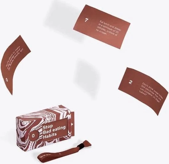 Doiy Tickets 21 Days To Stop Bad Eating Habits Papier Bruin 4 Doiy Tickets 21 Days To Stop Bad Eating Habits Papier Bruin - Afbeelding 4