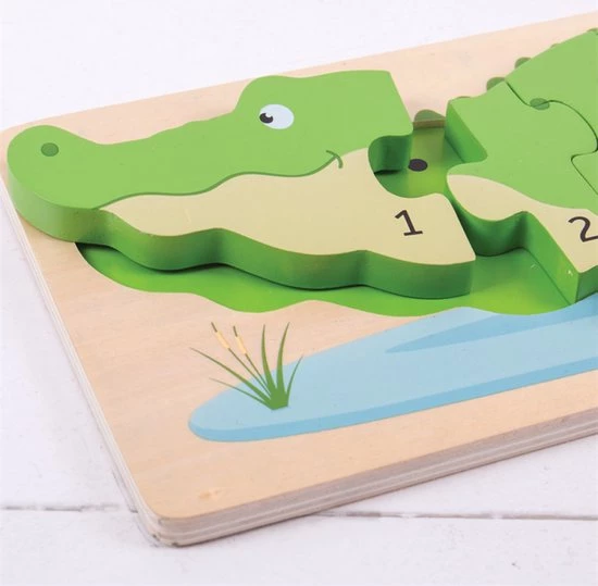 Bigjigs Crocodile Number Puzzle 3 Bigjigs Crocodile Number Puzzle - Afbeelding 3