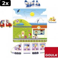 Goula 2x Noppenpuzzel Op Reis Voertuigen 10 Goula 2x Noppenpuzzel Op Reis Voertuigen -leerzame-spellen Winkel 550x540 5