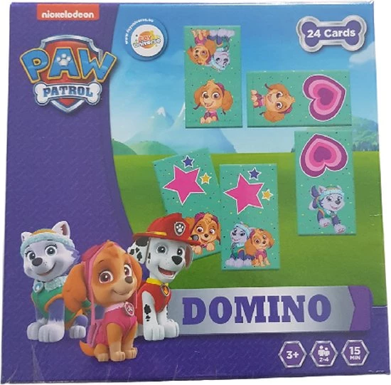 Paw Patrol Domino - Paars / Multicolor - Spel 1 Paw Patrol Domino - Paars / Multicolor - Spel