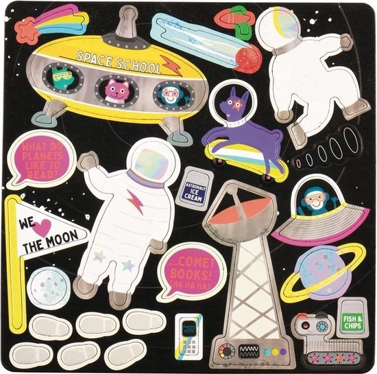 Floss & Rock Spelletjesdoos Space 4-in-1 - 19,5 X 19,5 Cm 9 Floss & Rock Spelletjesdoos Space 4-in-1 - 19,5 X 19,5 Cm - Afbeelding 9