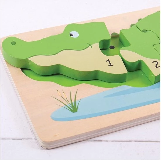 Bigjigs Crocodile Number Puzzle 4 Bigjigs Crocodile Number Puzzle - Afbeelding 4