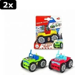 Merkloos 2x Dickie Toys Flip Over Buggy + Licht Assorti