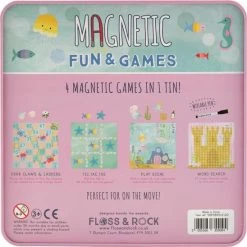 Floss & Rock Spelletjesdoos Zeemeermin 4-in-1 - 19,5 X 19,5 Cm -leerzame-spellen Winkel 550x548 2