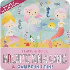 Floss & Rock Spelletjesdoos Zeemeermin 4-in-1 - 19,5 X 19,5 Cm