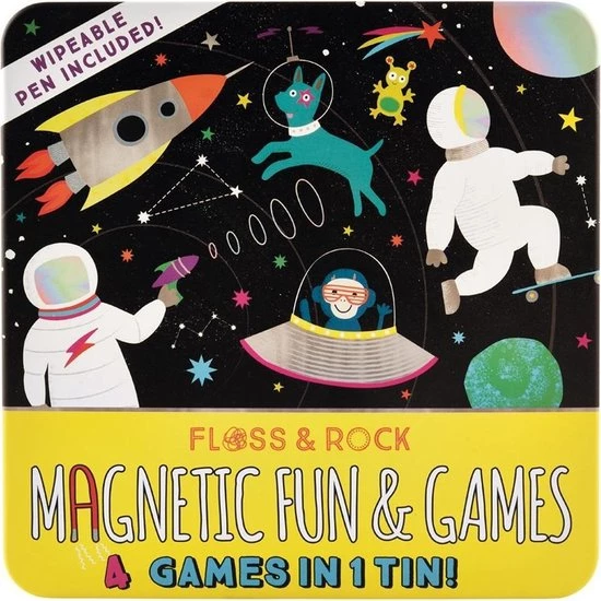 Floss & Rock Spelletjesdoos Space 4-in-1 - 19,5 X 19,5 Cm 1 Floss & Rock Spelletjesdoos Space 4-in-1 - 19,5 X 19,5 Cm