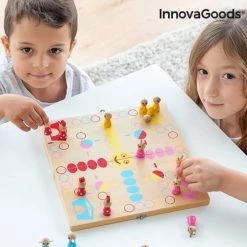 HOUTEN TAFELSET MET DIEREN PAKE INNOVAGOODS 18 ONDERDELEN -leerzame-spellen Winkel 550x550 60