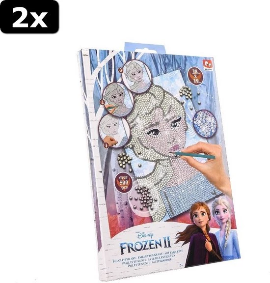 2x Disney Frozen 2 Pailletten Kunst 2 2x Disney Frozen 2 Pailletten Kunst - Afbeelding 2