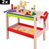 Basic 2x Njoy Kids Houten Werkbank Met Gereedschap En Accessoires 52-delig