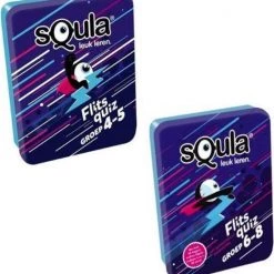 Spellenbundel - Squla - 2 Stuks - Flitsquiz Groep 4 T/m 8 - Kaartspel