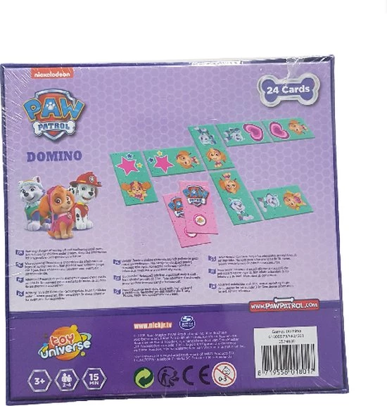 Paw Patrol Domino - Paars / Multicolor - Spel 2 Paw Patrol Domino - Paars / Multicolor - Spel - Afbeelding 2