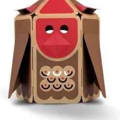 Hulky Play Hulki Uil Rood - Kartonnen Speelhuisje Binnen - Stevig - Duurzaam